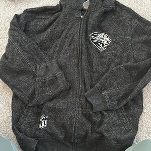 Reebok Black Sweater with Fleece Material and Stand-Up Collar